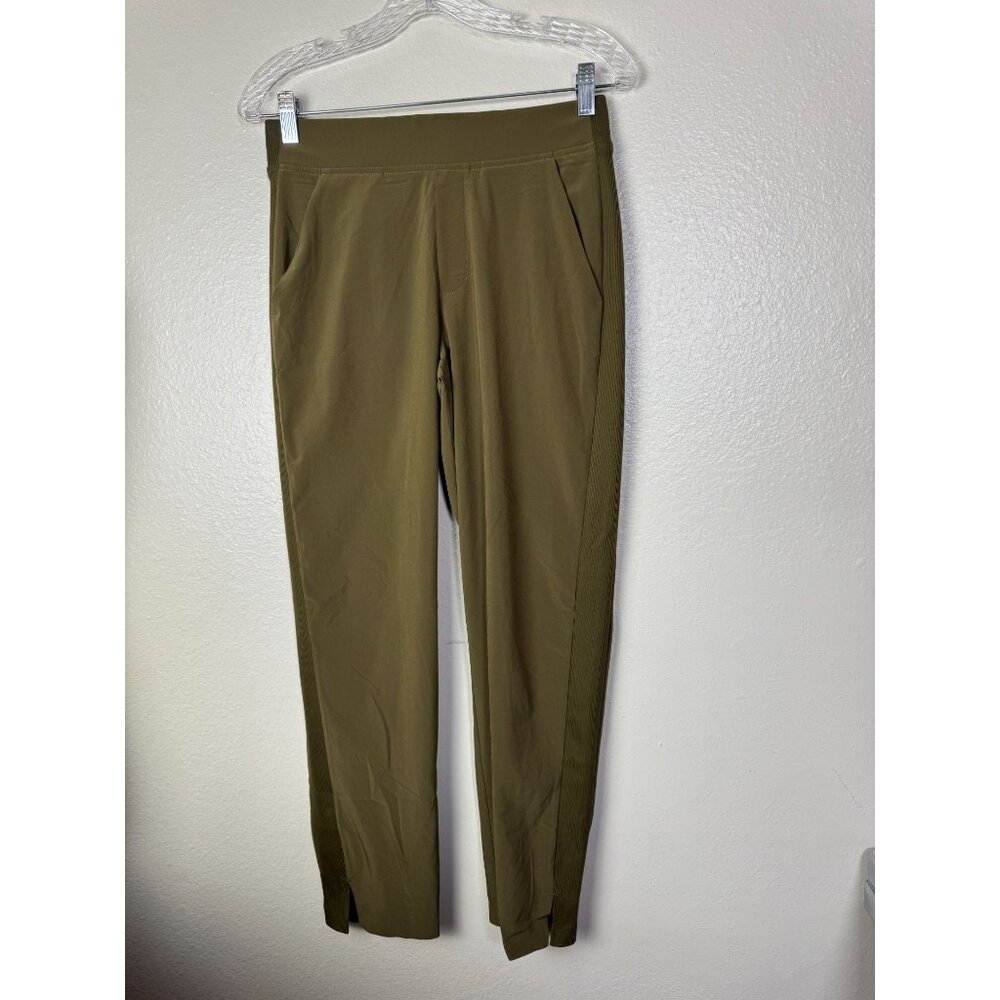 Athleta Womens Brooklyn Mid rise Ankle Pants Sz 2 Olive Green Stretch Athleisure